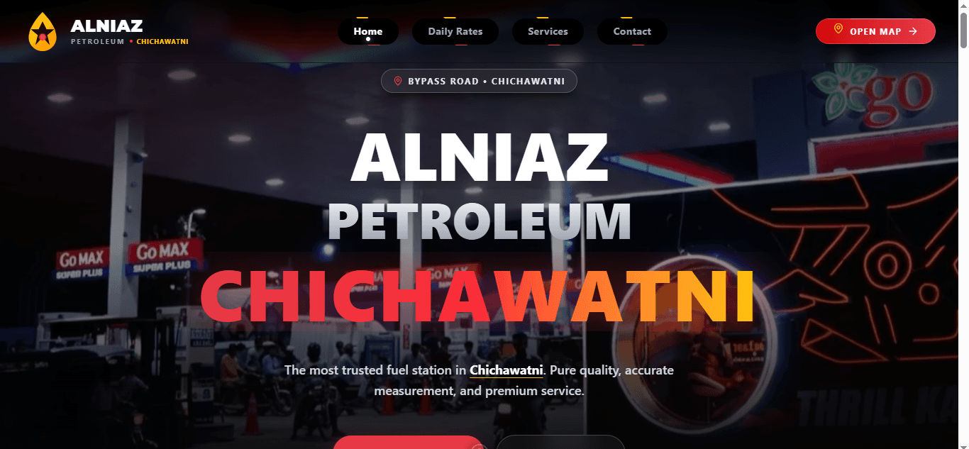 Alniaz Petroleum – Premium Fuel Station Website