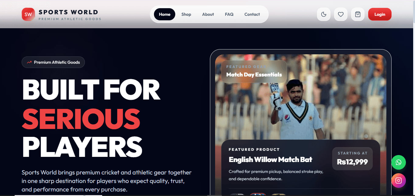 Sports World – E-Commerce & Store Management System