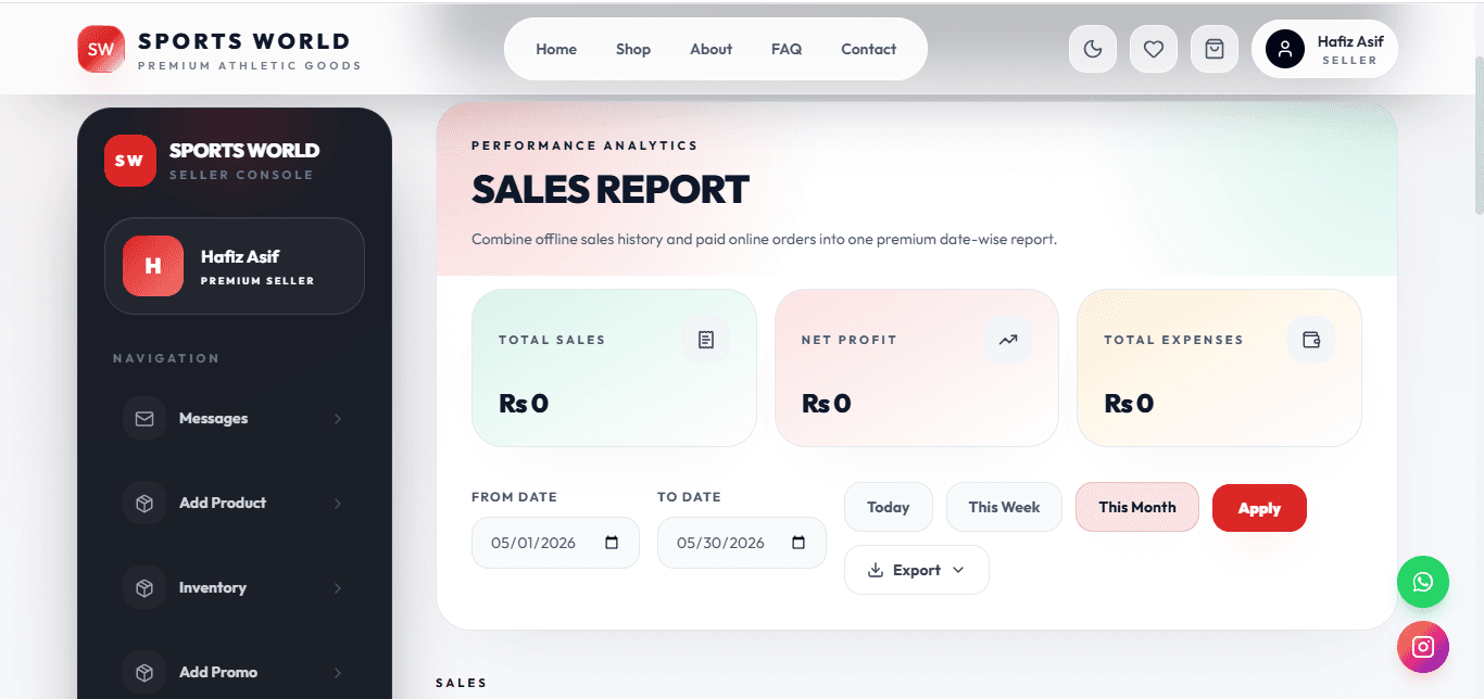 Sports World – E-Commerce & Store Management System gallery image 10