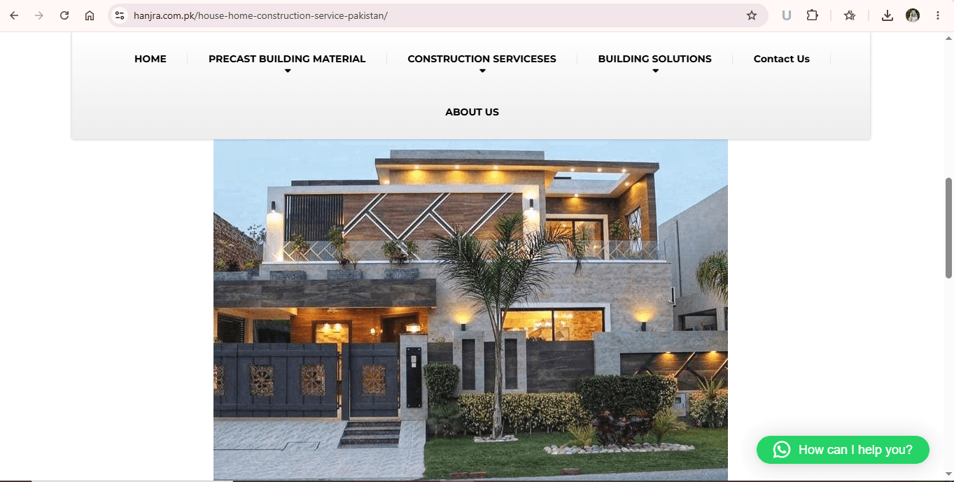 Hanjra Constructions – Construction & Precast Solutions Website gallery image 1