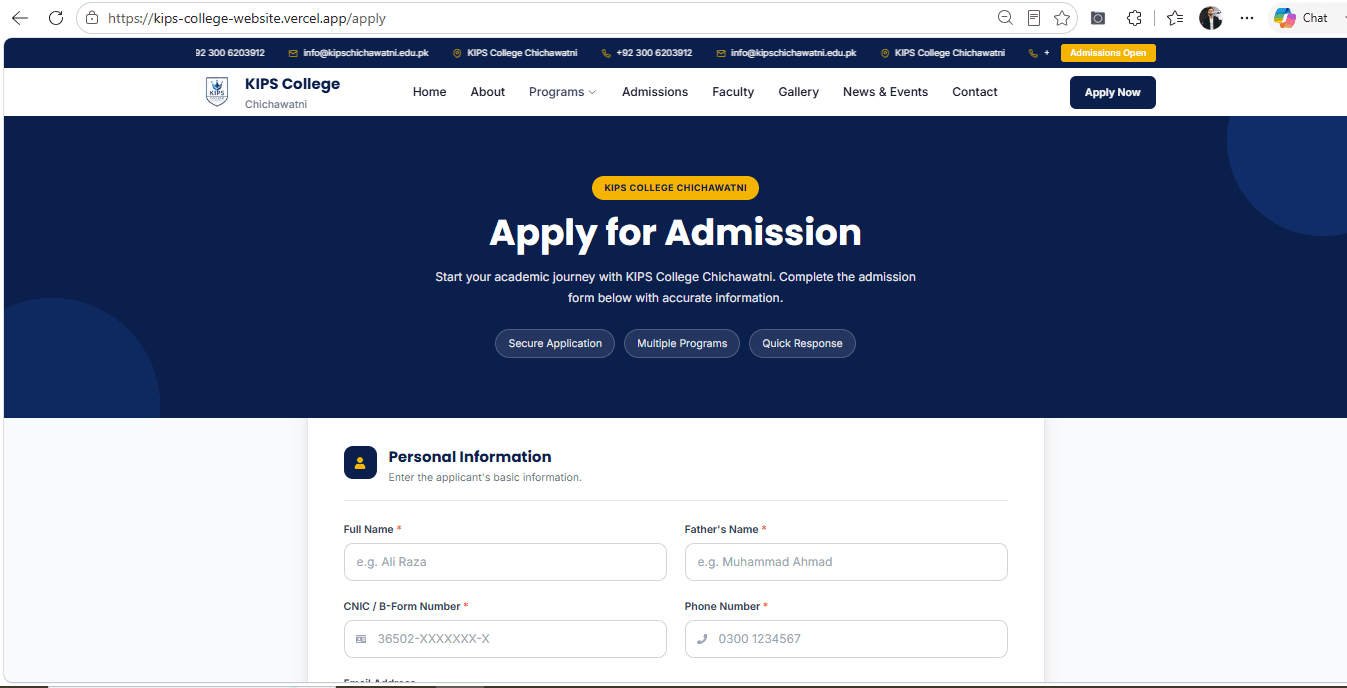 KIPS College Chichawatni – College Website gallery image 8